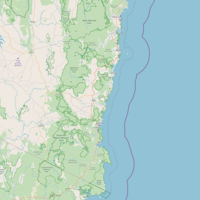 map of sapphire coast