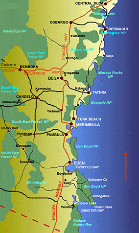 Sapphire Coast Sapphire Coast Region Map