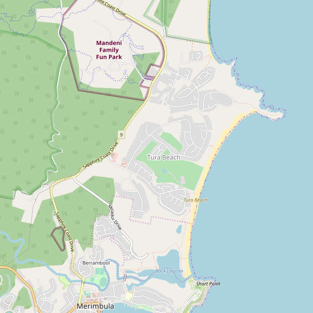 map of tura beach